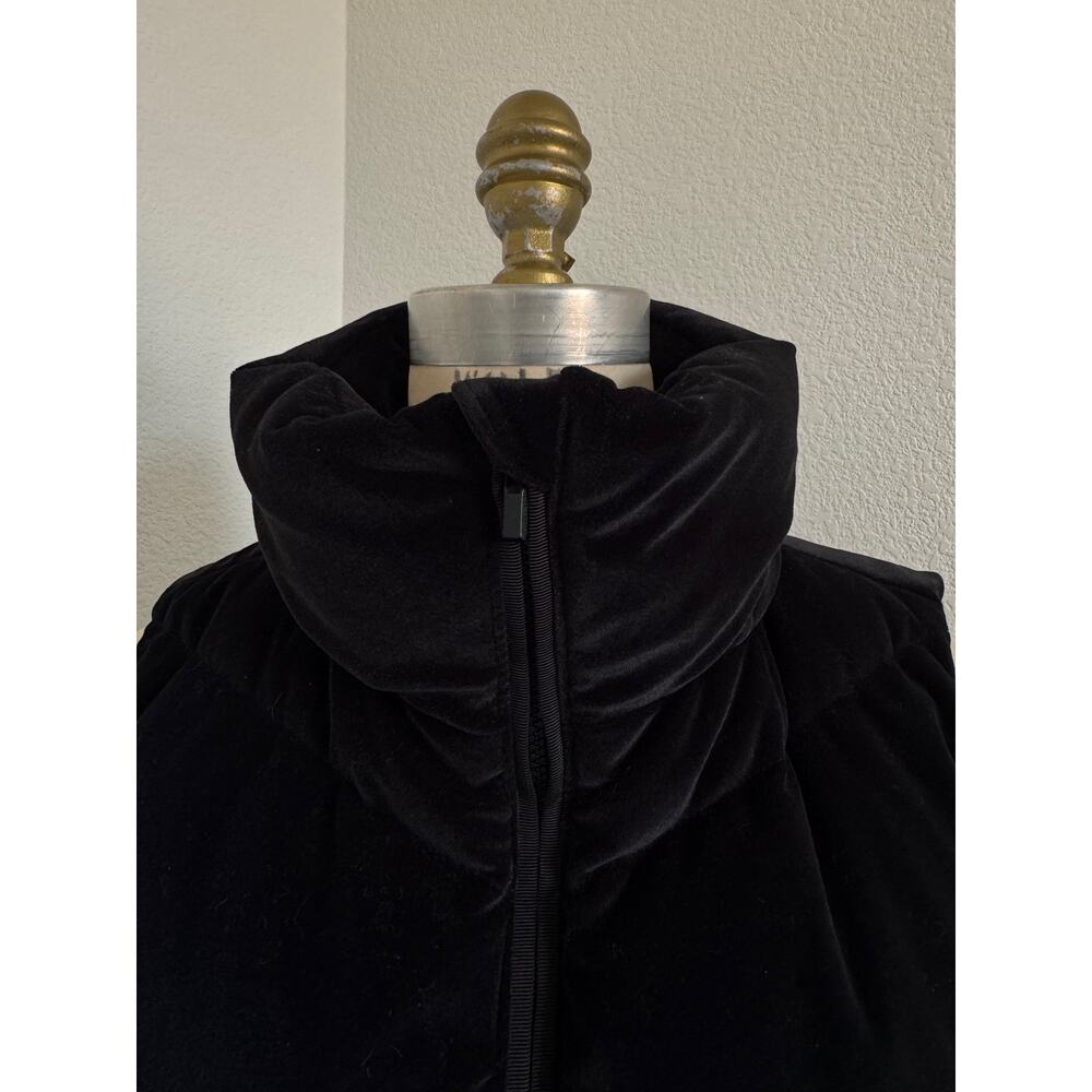 Athleta Black | Velvet Down Puffer Vest XS Real Goose Down Luxe Winter Layer - Picture 5 of 9